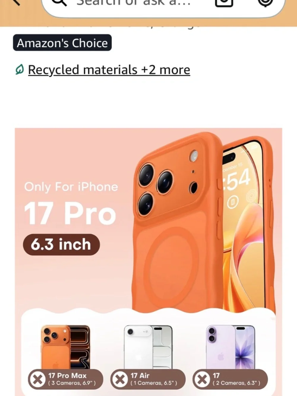 TAURI Magnetic Case for iPhone 17 Pro 6.3